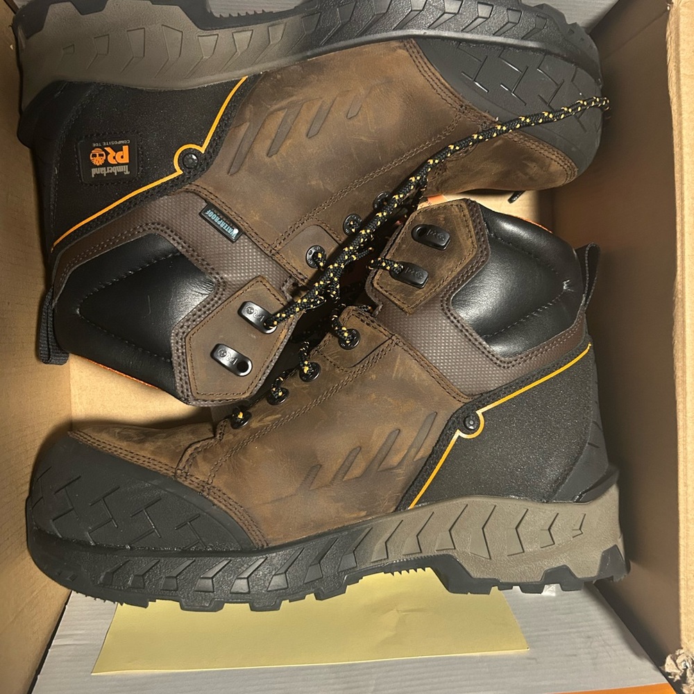 Timberland PRO Men's Brown and Black Work Boots
